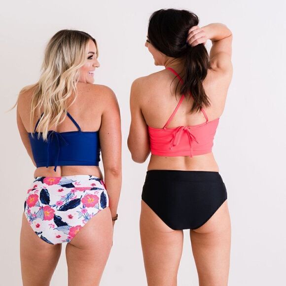 NWT 2XL Mid Rise Full Coverage Bikini Swim Bottom Wild Flower - Picture 11 of 15